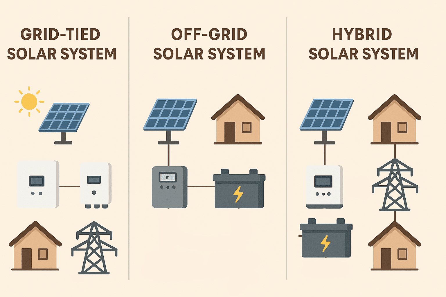 On Grid Off Grid Hybrid Solar system